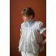 Scholl Blouse Paint Prick Linen with Navy Hand Smocking Edition 57
